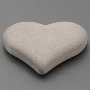 Silberbarren 100g ESG "Herz" 3D-Barren gegossen matt gravierbar - Miniaturansicht 3