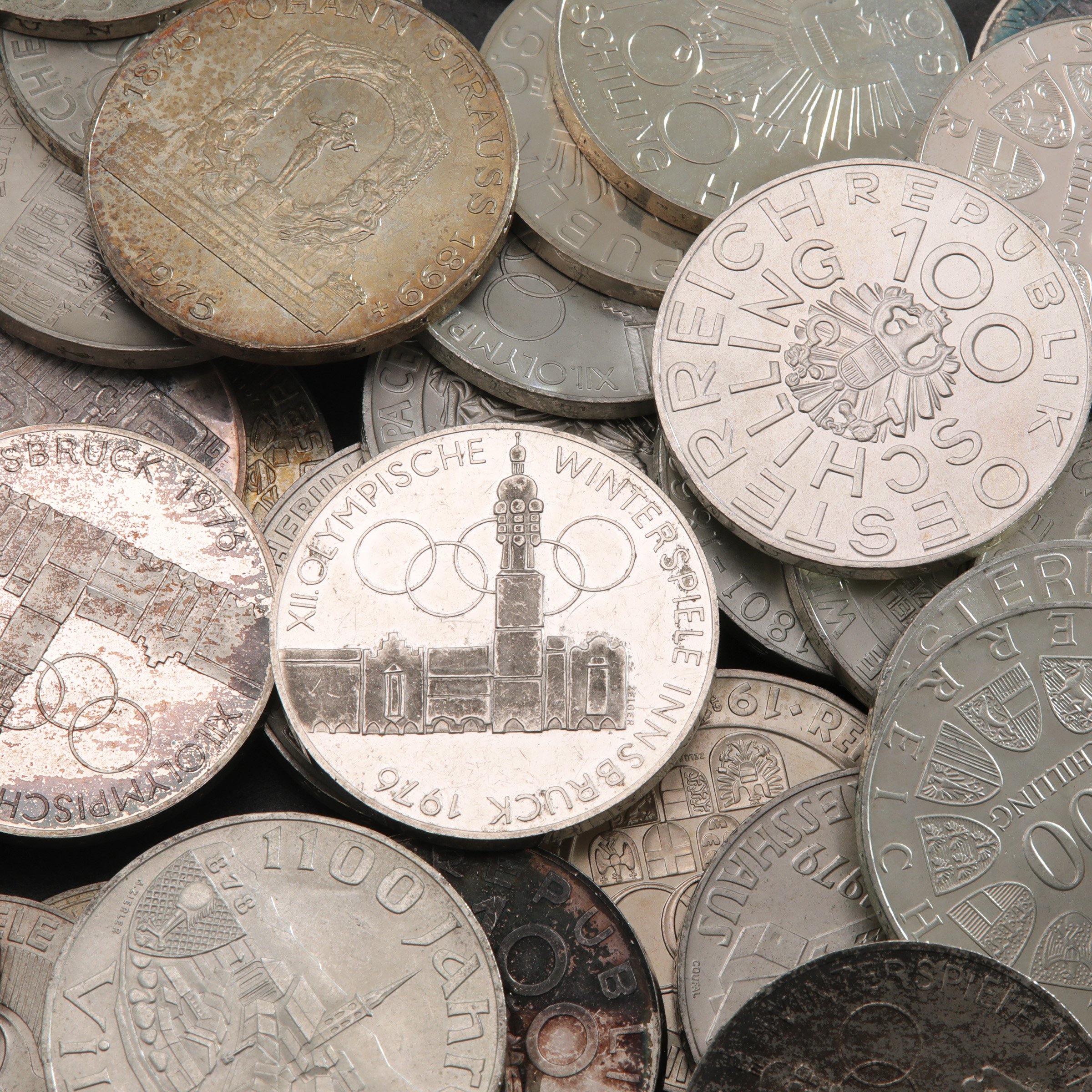 Silbermünze "100 Schilling 1974-1979" verschiedene Jahrgänge (Österreich) - Hauptansicht