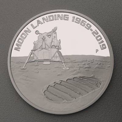 Silbermünze 1oz "Moon Landing 1969-2019" 2019 (PP) 50. Jahrestag der Mondlandung (Australien) - Miniaturansicht 1
