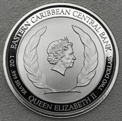 Silbermünze 1oz "Nature Isle" 2019 Eastern Caribbean 8 (Dominica) - Miniaturansicht 2