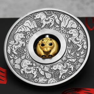 Silbermünze 1oz "Pferd" 2026 (AF) Rotating Charm – Year of the Horse (Tuvalu) - Miniaturansicht 6