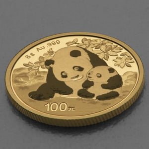 Goldmünze 8g "Panda" 2024 (China) - Miniaturansicht 3