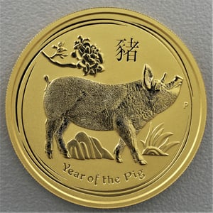 Goldmünze 2oz "Schwein" 2019 Lunar II – Year of the Pig (Australien) - Hauptansicht