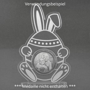 Acrylaufsteller "Osterhase mit Ei" für Medaillen und Münzen - Miniaturansicht 5