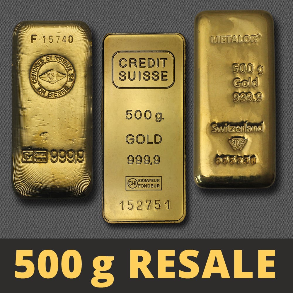 Goldbarren 500g "Resale" (div. Hersteller) - Hauptansicht