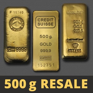 Goldbarren 500g "Resale" (div. Hersteller) - Hauptansicht
