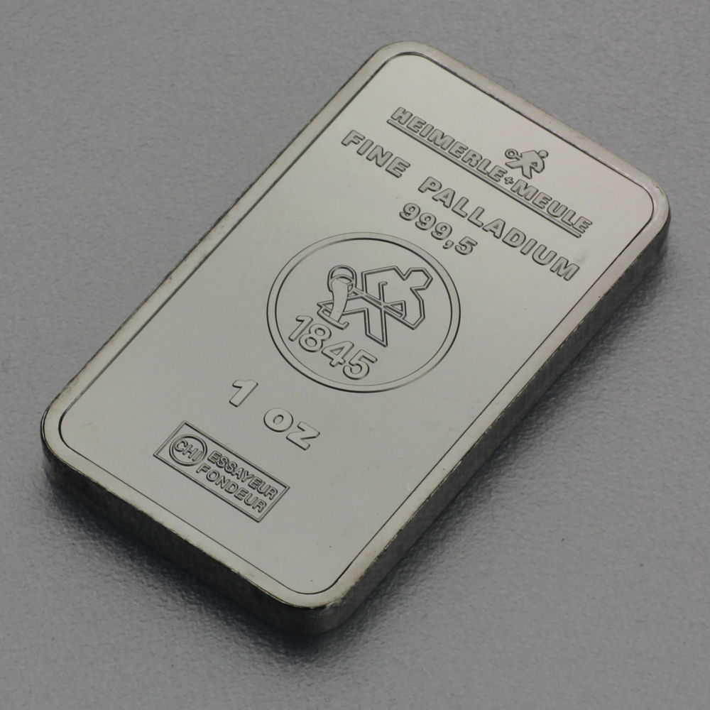 Palladiumbarren 1oz  Heimerle+Meule - Hauptansicht