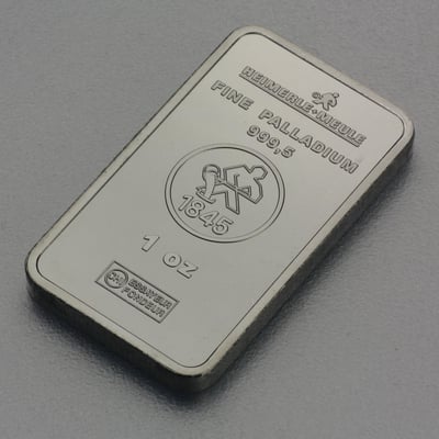 Palladiumbarren 1oz  Heimerle+Meule - Miniaturansicht 1