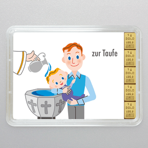 Goldbarren 5g "Zur Taufe/Alles Gute" (Flip) - Hauptansicht