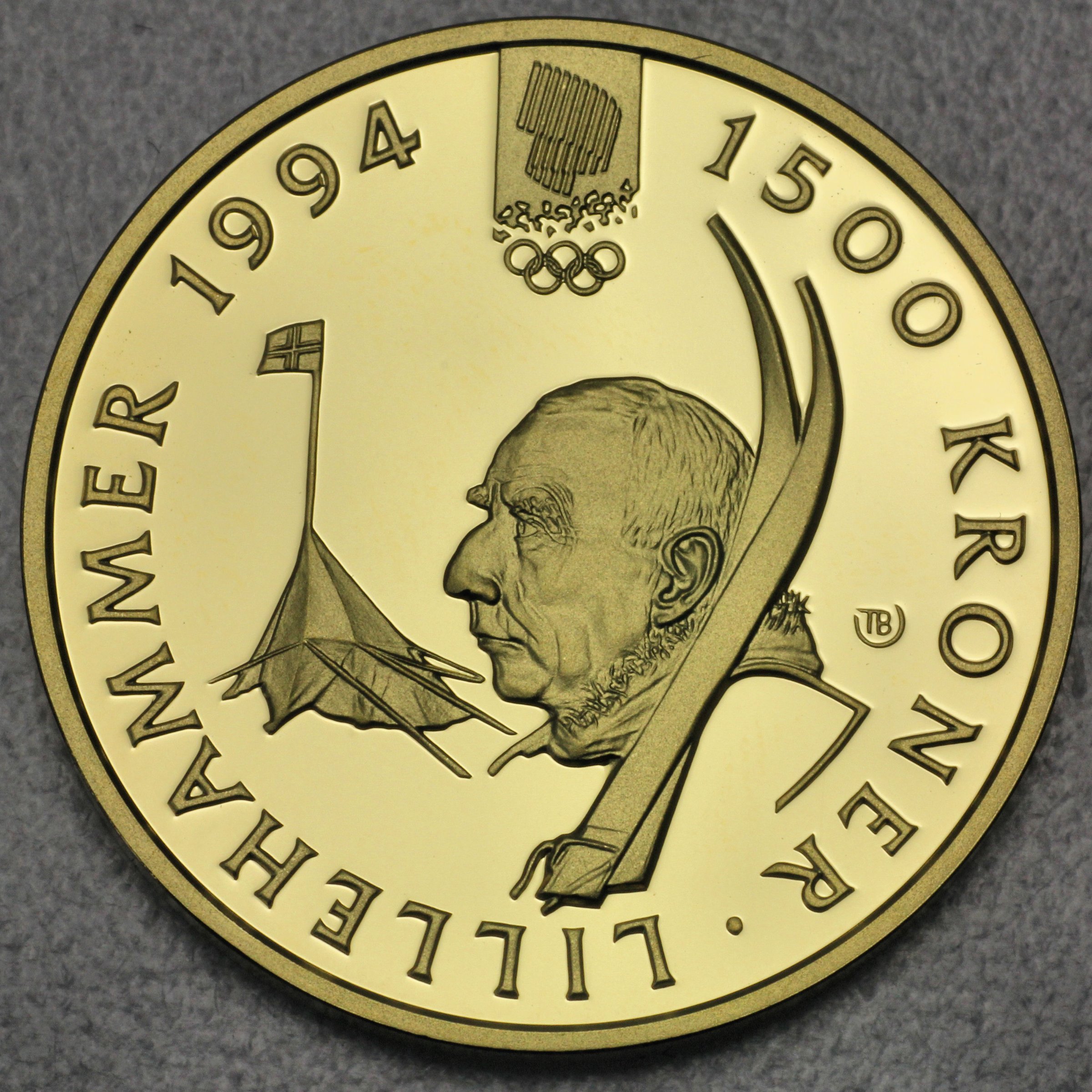 Goldmünze 1500 Kroner "Amundsen" 1993 (Norwegen) - Hauptansicht