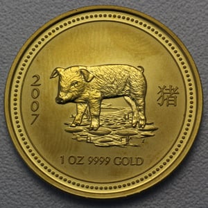 Goldmünze 1oz "Schwein" 2007 Lunar I – Year of the Pig (Australien) - Hauptansicht