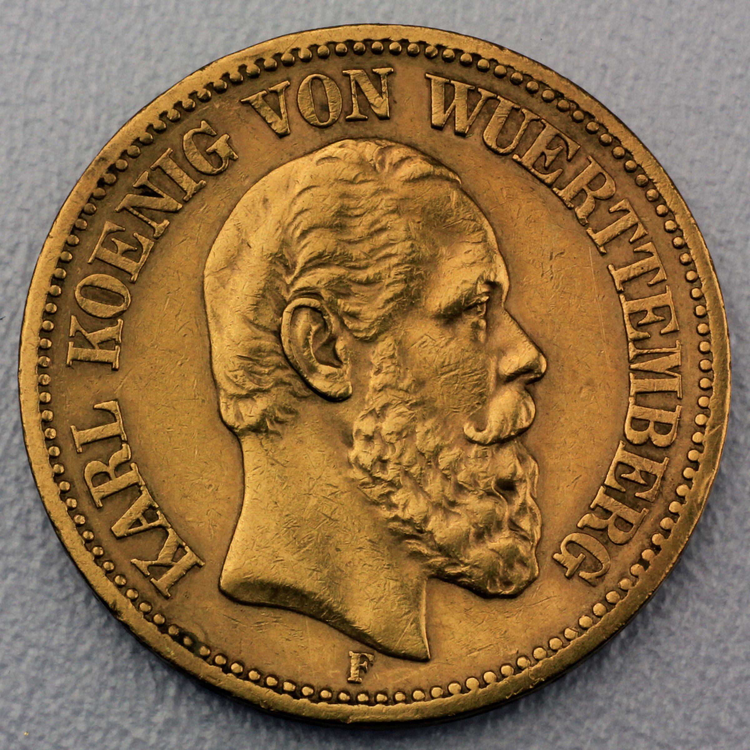 Goldmünze 20 Mark "Karl" (Württemberg) - Hauptansicht