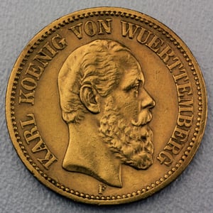 Goldmünze 20 Mark "Karl" (Württemberg) - Hauptansicht