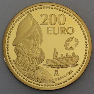 Goldmünze 200 Euro "Francisco Orellana" 2011 (Spanien) - Miniaturansicht 2