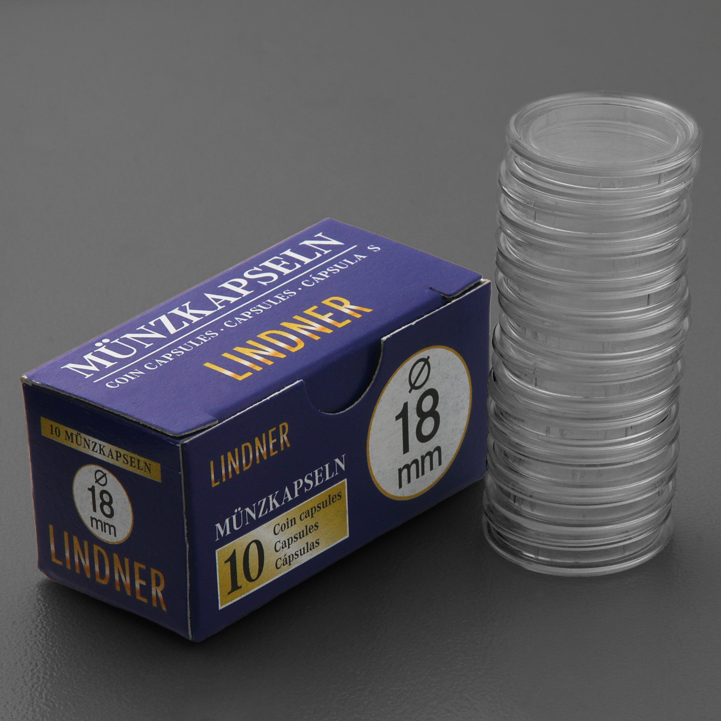 Münzkapseln 18mm 10er-Packung - Hauptansicht