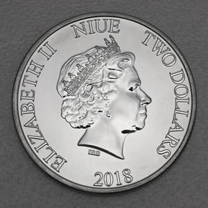 Silbermünze 1oz "Mickey & Lunar Dog" 2018 Disney (Niue) - Miniaturansicht 2