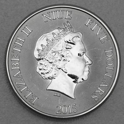 Silbermünze 2oz "Schildkröte" 2015 (Niue) - Miniaturansicht 2