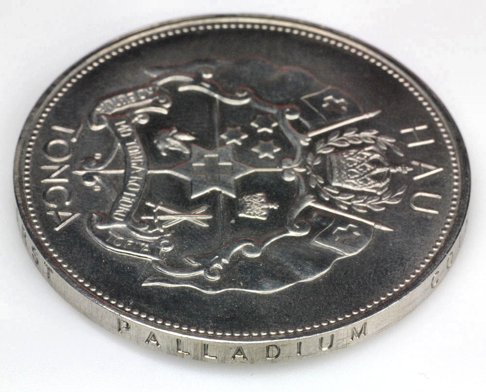 Palladiummünzen "Coronation 1967 Set" 1 Hau + 1/2 Hau + 1/4 Hau (Tonga) - Detailansicht 1