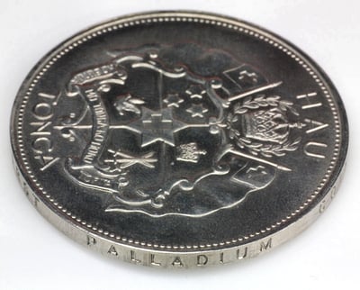 Palladiummünzen "Coronation 1967 Set" 1 Hau + 1/2 Hau + 1/4 Hau (Tonga) - Miniaturansicht 2