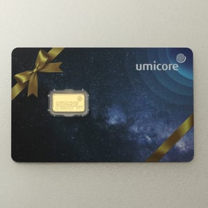 Goldbarren 1g UMICORE (Geschenk-Blister) - Hauptansicht