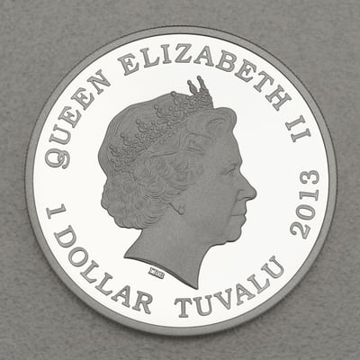 Silbermünze 1oz "Yellow-Bellied Sea Snake" 2013 (PP/koloriert) Deadly and Dangerous (Tuvalu) - Miniaturansicht 2