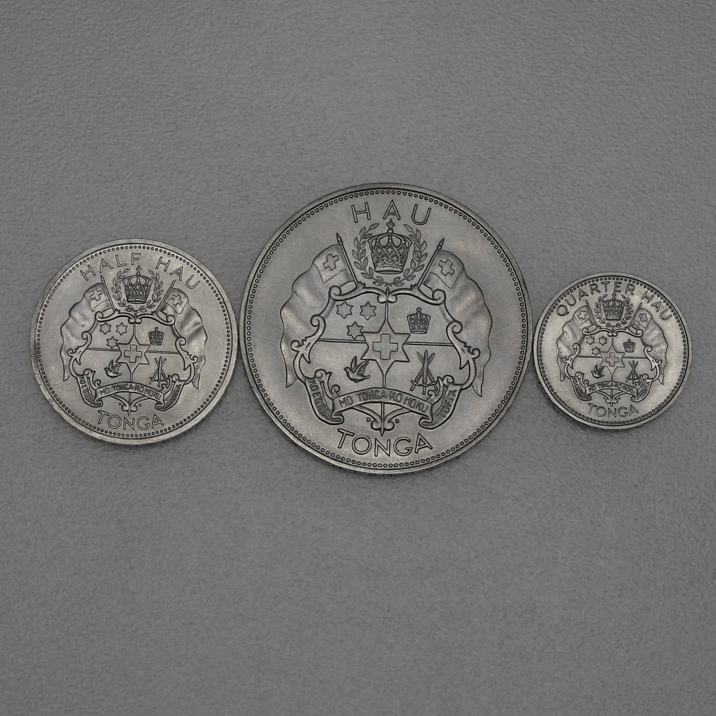 Palladiummünzen "Coronation 1967 Set" 1 Hau + 1/2 Hau + 1/4 Hau (Tonga) - Detailansicht 2