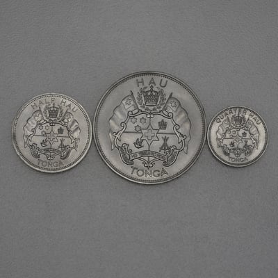 Palladiummünzen "Coronation 1967 Set" 1 Hau + 1/2 Hau + 1/4 Hau (Tonga) - Miniaturansicht 3