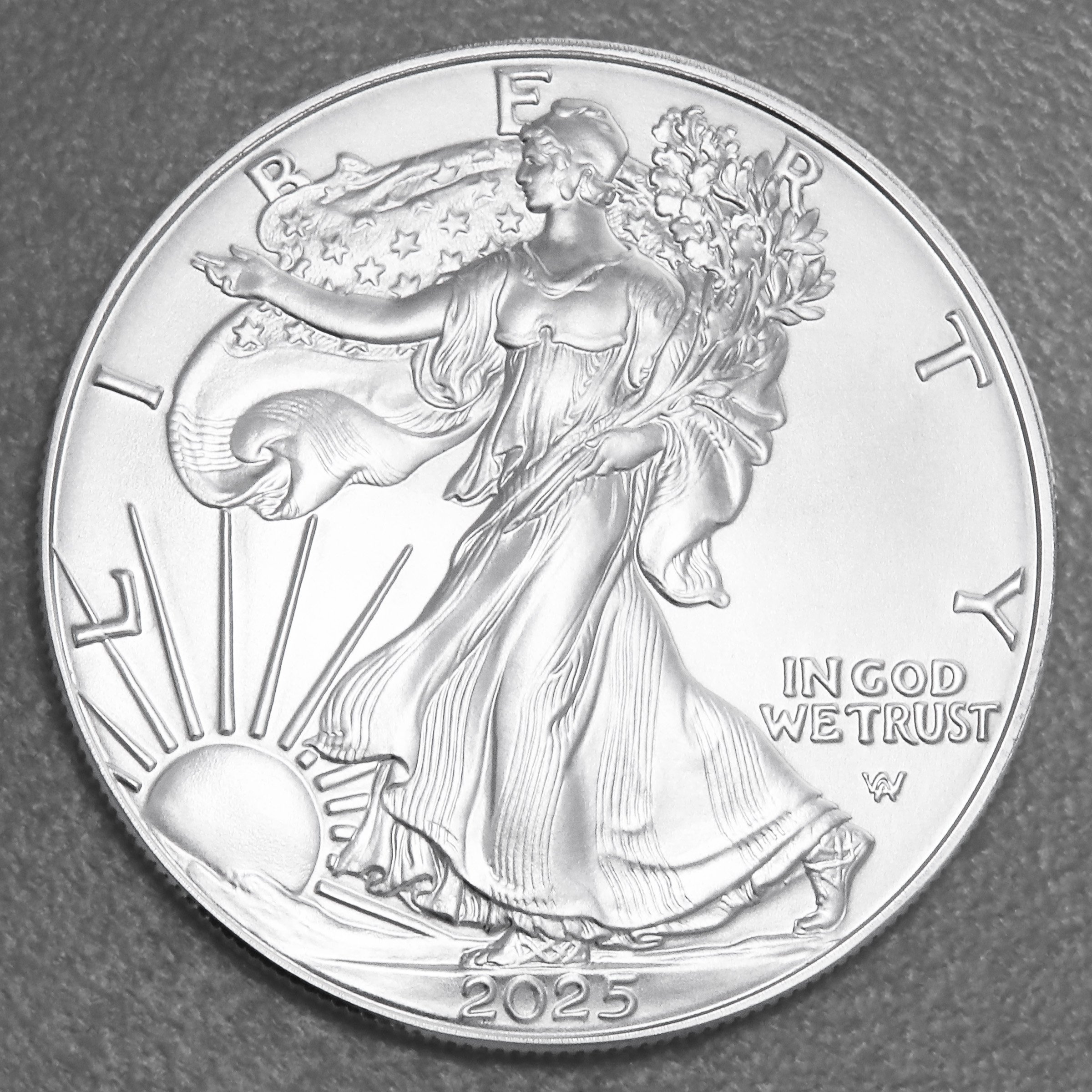 Silbermünze 20 x 1oz "American Eagle" aktueller Jahrgang Tube diff. (USA) - Detailansicht 2