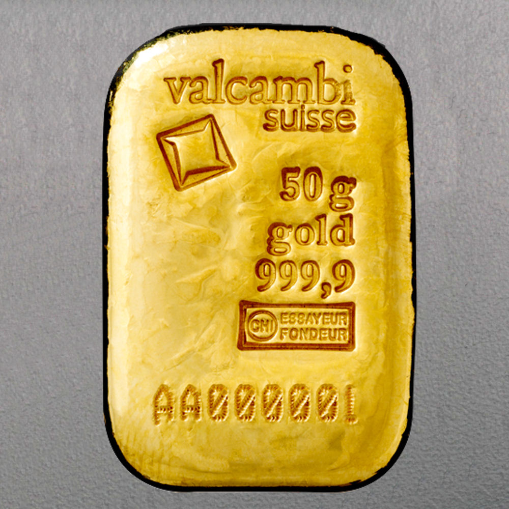 Goldbarren 50g VALCAMBI - "Resale" - Detailansicht 1