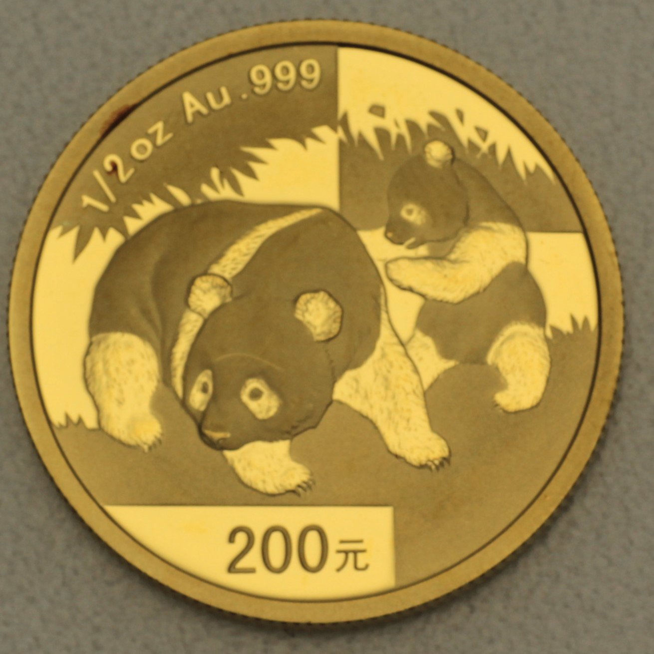 Goldmünze 1/2oz "Panda" 2008 (China) - Hauptansicht