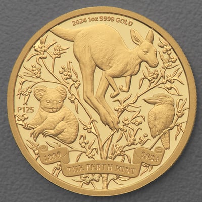 Goldmünze 1oz "125th Anniversary" 2024 (PP) The Perth Mint (Australien) - Miniaturansicht 1