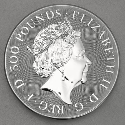 Silbermünze 1kg "Completer Coin" 2021 The Queen s Beasts diff. (Großbritannien) - Miniaturansicht 2