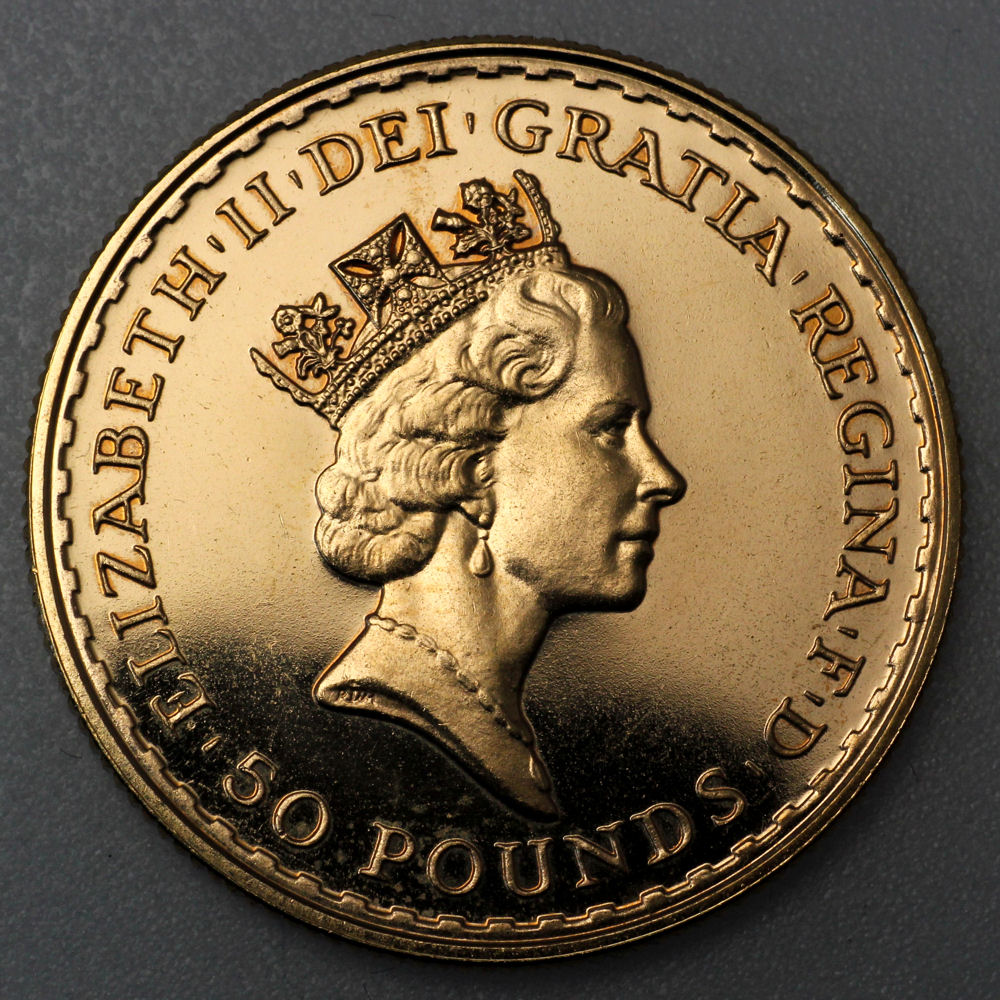 Goldmünze 1/2oz "Britannia" vor 2013 (22kt) (Großbritannien) - Detailansicht 1