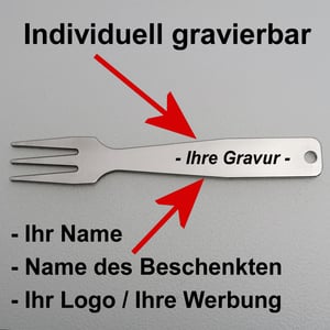 Gourmet-Gabel "Silver-Picker" 925er Ag, gravierbar - Miniaturansicht 14
