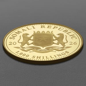 Goldmünze 1oz "Elefant" 2026 African Wildlife (Somalia) - Miniaturansicht 4