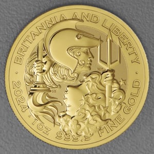 Goldmünze 1oz "Britannia and Liberty" 2024 (Großbritannien) - Hauptansicht
