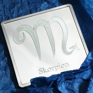 Silberbarren 1oz "Sternzeichen Skorpion" Gravurbarren quadratisch - Miniaturansicht 6