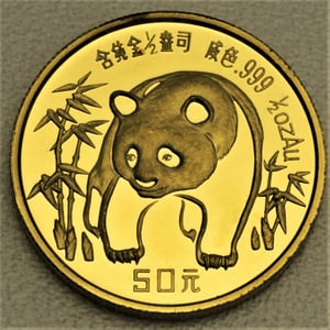 Goldmünze 1/2oz "Panda" 1986 (China) - Hauptansicht