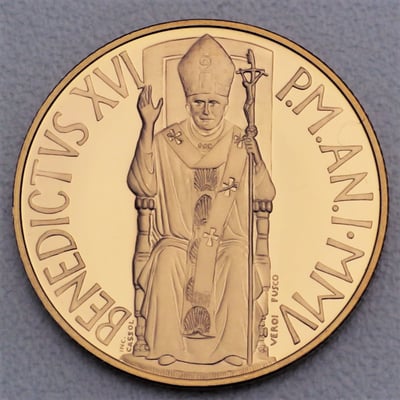 Goldmünze "50 Euro - 2005" Die Taufe (Vatikanstadt) - Miniaturansicht 2