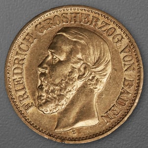 Goldmünze 10 Mark "Friedrich I." 1877-G J.186 (Baden) - Hauptansicht