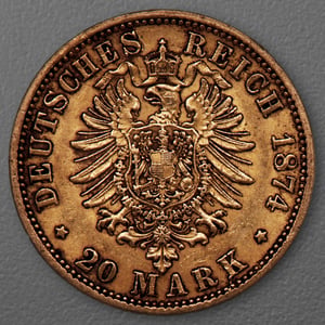 Goldmünze 20 Mark "Wilhelm I." 1874-A J.246 (Preußen) - Miniaturansicht 2