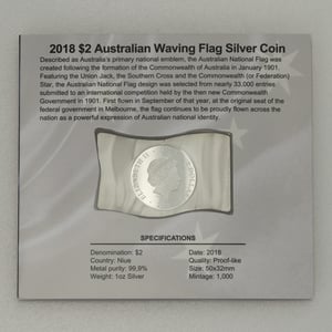 Silbermünze 1oz "Australian Waving Flag" 2018 (PL) (Niue) - Miniaturansicht 2