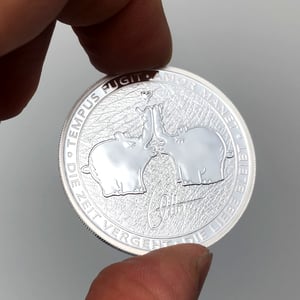 Silbermünze 1oz "Tempus Fugit – Armor Manet" 2020 Ottifanten – Kissing Ottifants diff. (Tuvalu) - Miniaturansicht 3