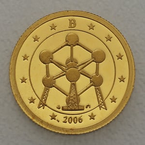 Goldmünze 1/25oz "Belgien" 2006 Atomium in Brüssel (Liberia) - Hauptansicht
