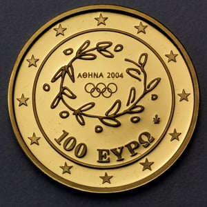 Goldmünze 100 Euro "Panathinaiko-Stadion" 2003 Olympische Sommerspiele Athen 2004 (Griechenland) - Miniaturansicht 2
