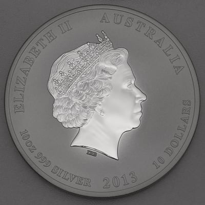 Silbermünze 10oz "Schlange" 2013 Lunar II – Year of the Snake diff. (Australien) - Miniaturansicht 2