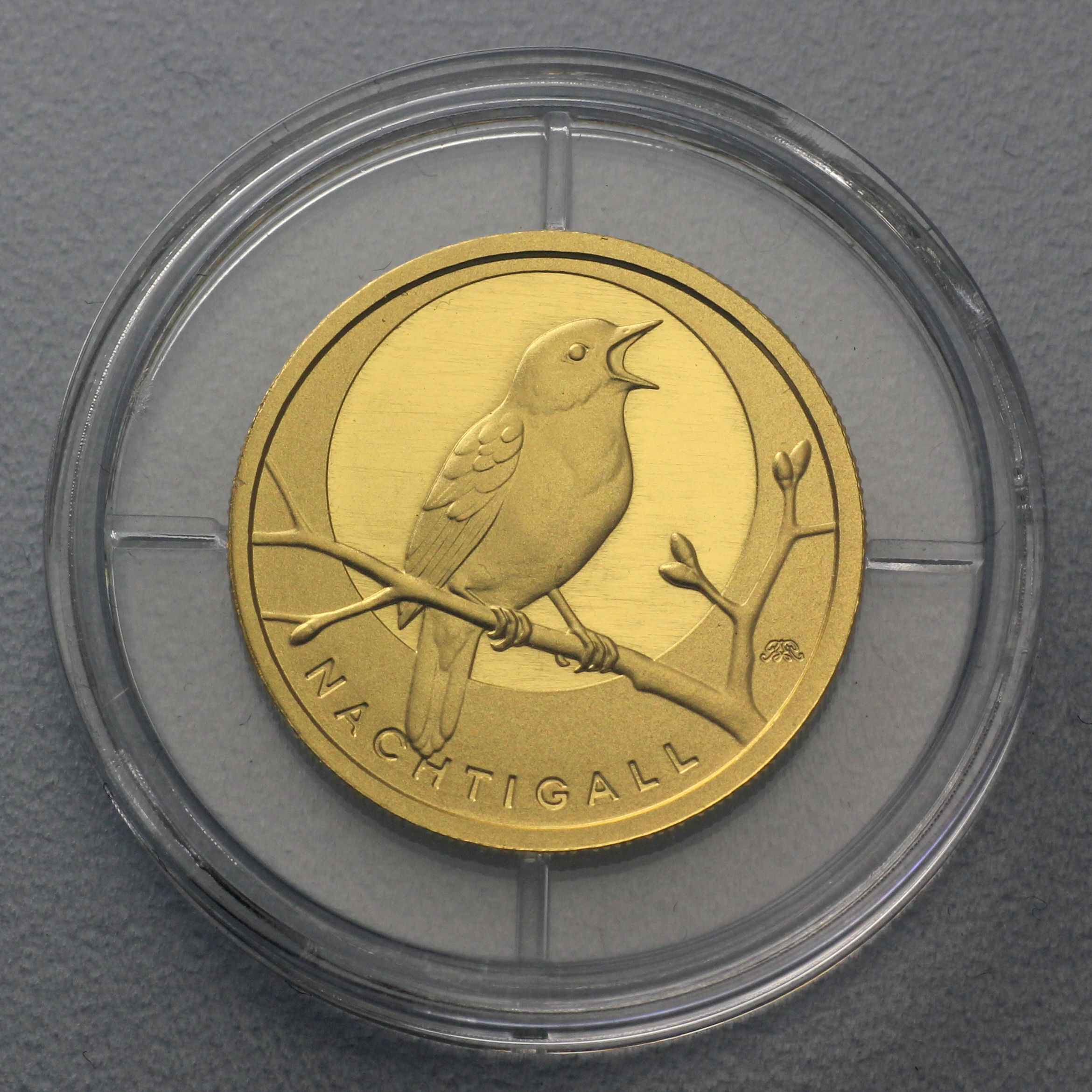 Goldmünze 20 Euro "Nachtigall" 2016 Heimische Vögel (Deutschland) - Detailansicht 2
