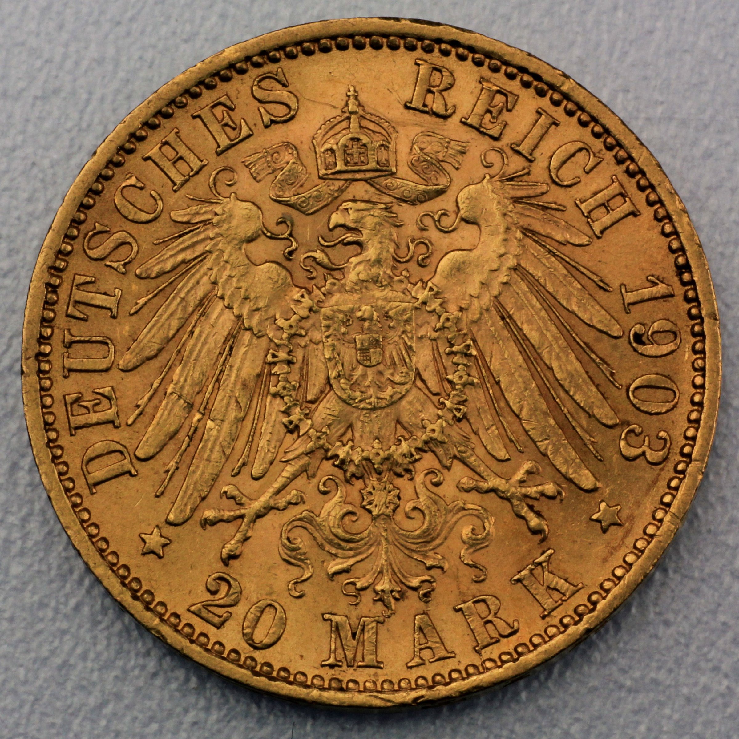 Goldmünze 20 Mark "Georg" (Sachsen) - Detailansicht 1