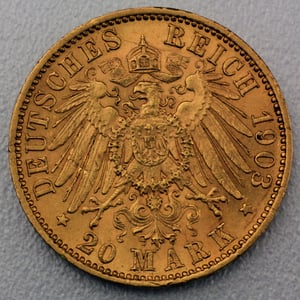 Goldmünze 20 Mark "Georg" (Sachsen) - Miniaturansicht 2