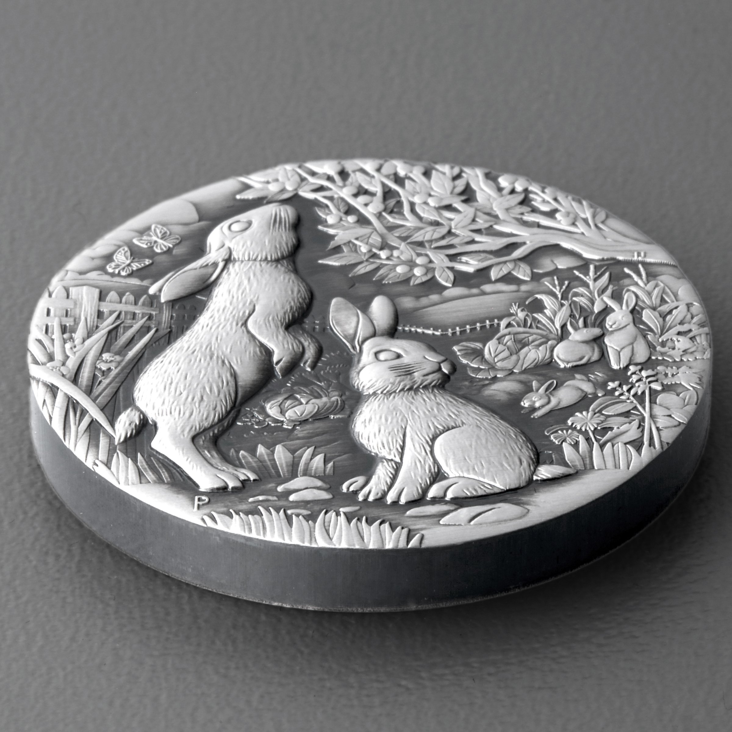 Silbermünze 2oz "Hase" 2023 (AF) Lunar III – Year of the Rabbit 19% (Australien) - Detailansicht 2